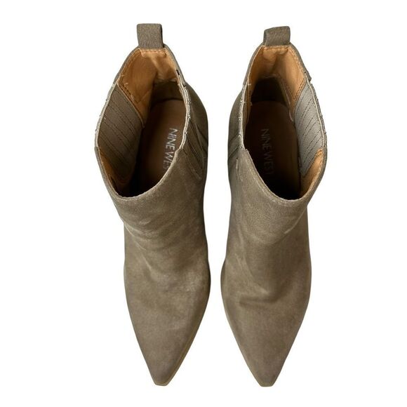 Nine West Orleeh Women's Block Heel Ankle Boots Tan Taupe Size 8.5 - Picture 6 of 15